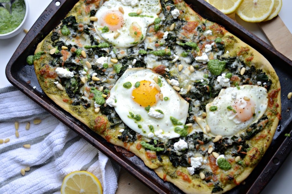 Super Greens Breakfast Pizza - Sarcastic Cooking