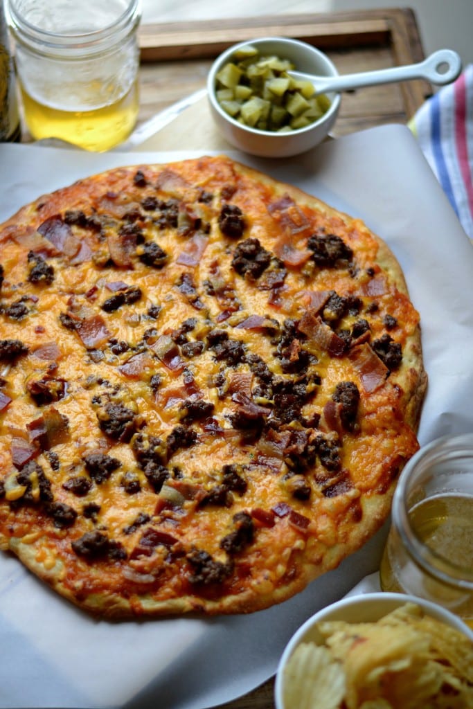 The Ultimate bacon Cheeseburger Pizza with secret pizza sauce - Sarcastic cooking