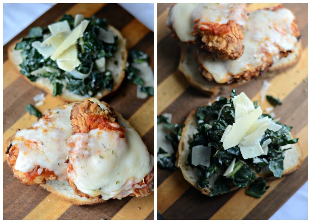 Chicken Parmesan and Kale Caesar Sandwich