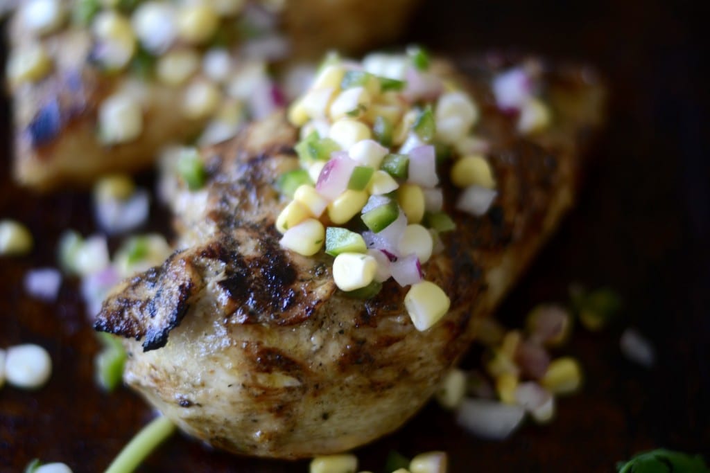 Perfect 4th of July recipe! Grilled Chili Lime Chicken with Fresh Corn Salsa - Sarcastic Cooking