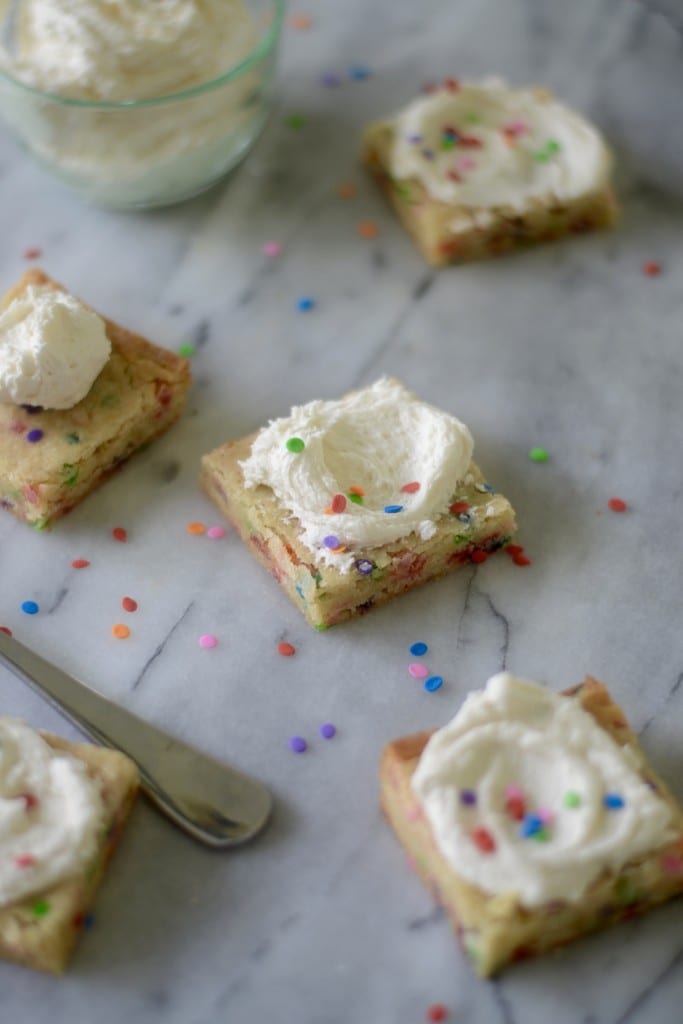 Confetti Cake Blondies | Sarcastic Cooking