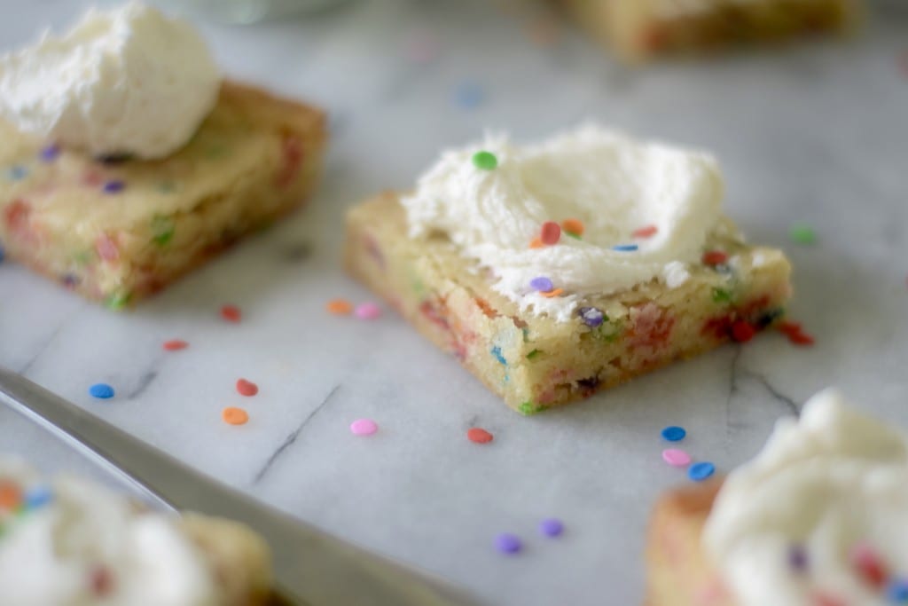 Confetti Cake Blondies | Sarcastic Cooking