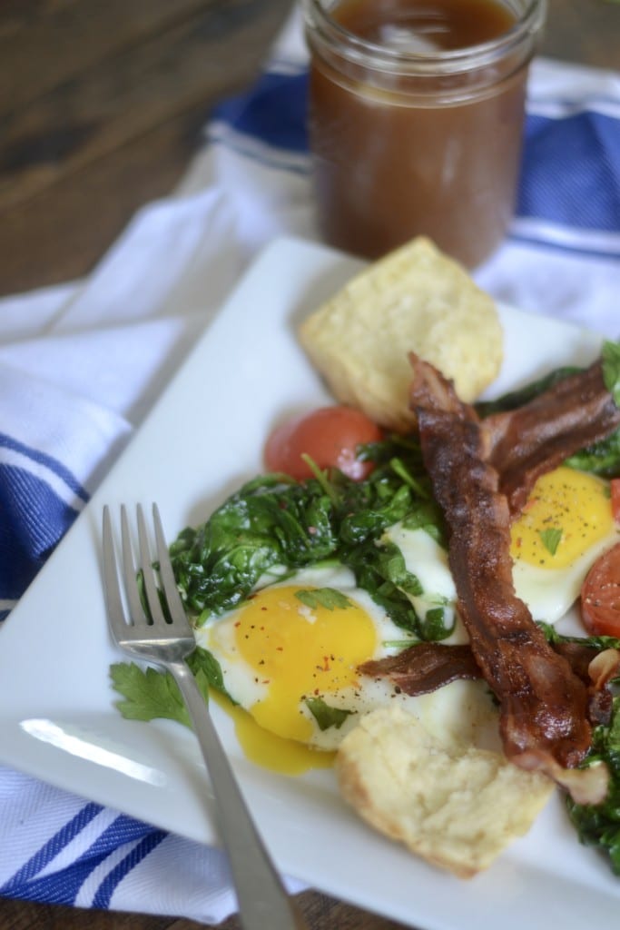 Spinach and Tomato Breakfast Skillet | Sarcastic Cooking