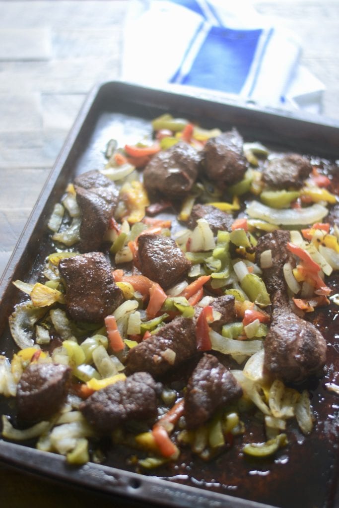 One Baking Sheet, Steak, and Veggies = Fajitas | Sarcastic Cooking