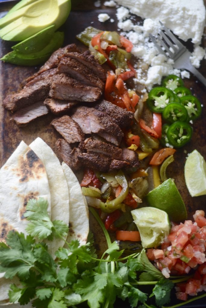 Sheet Pan Steak Fajitas (5 minutes of prep and 20 minute cook time) - Sarcastic Cooking