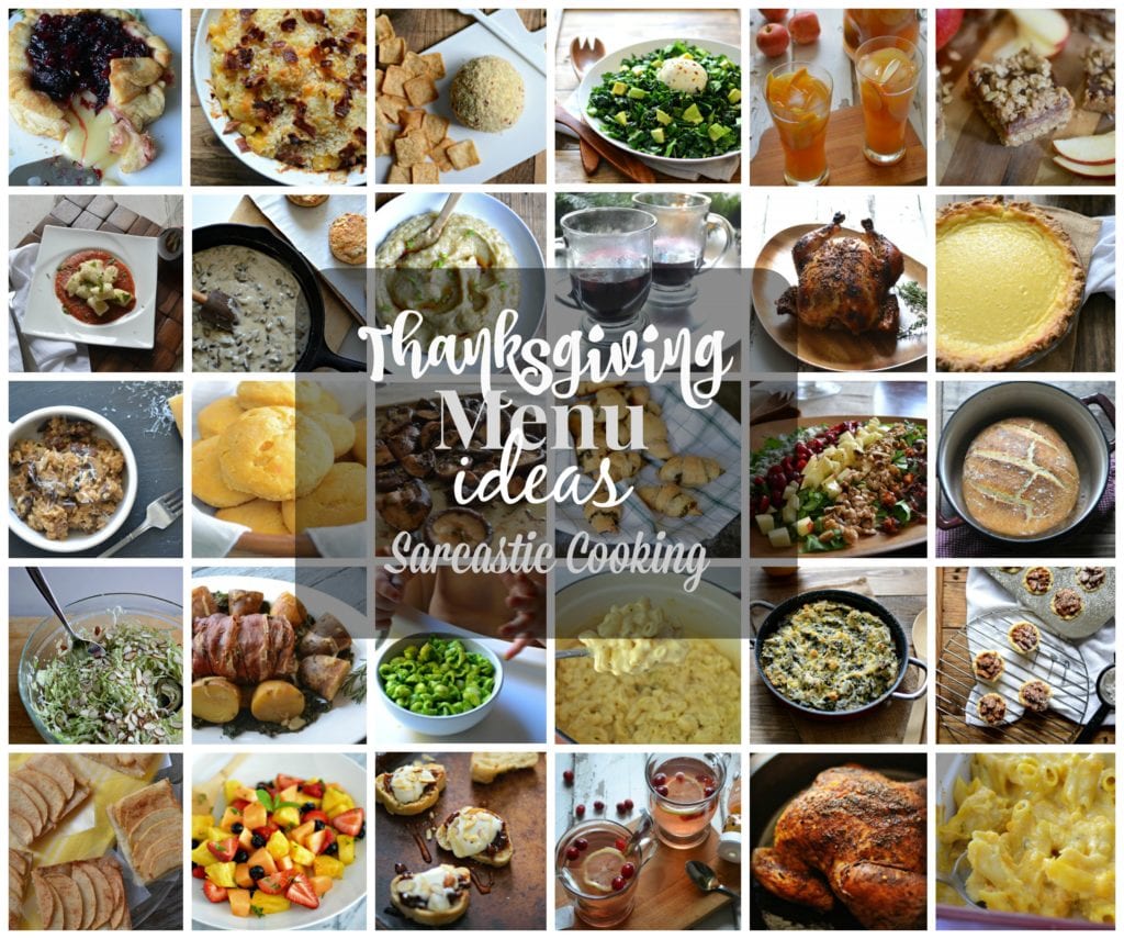 thanksgiving menu ideas sarcastic cooking