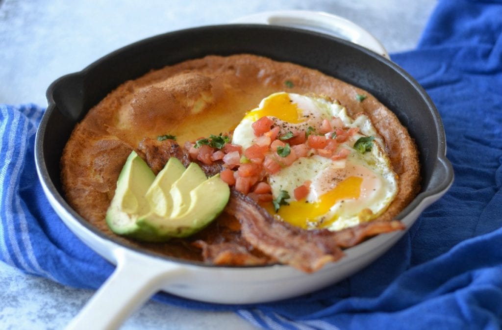 Savory Bacon and Eggs Blender Dutch Baby | Sarcastic Cooking