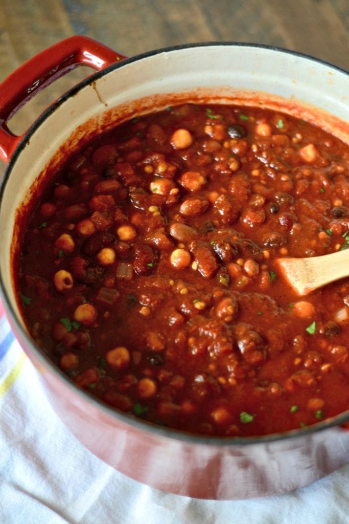 Slow Cooker Five Bean Chili | Sarcastic Cooking