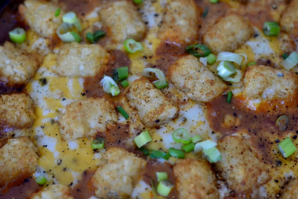 Chili Cheese Dip Tater Tot Casserole | Sarcastic Cooking