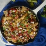 Loaded Chicken Skillet Nachos