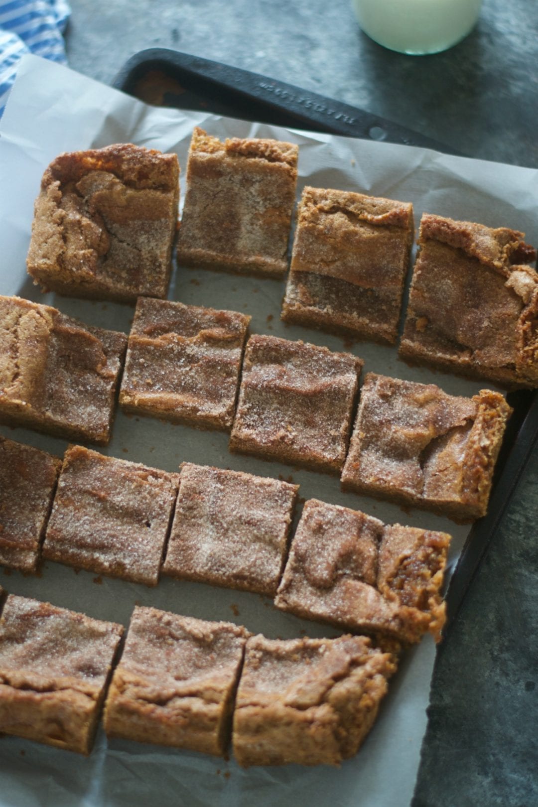 Snickerdoodle Blondies - Sarcastic Cooking