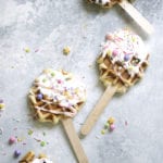 Unicorn and Oreo S’mores Waffle Pops