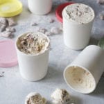 Muddy Buddies, Nutella, and Peanut Butter Swirl No-Churn Ice Cream