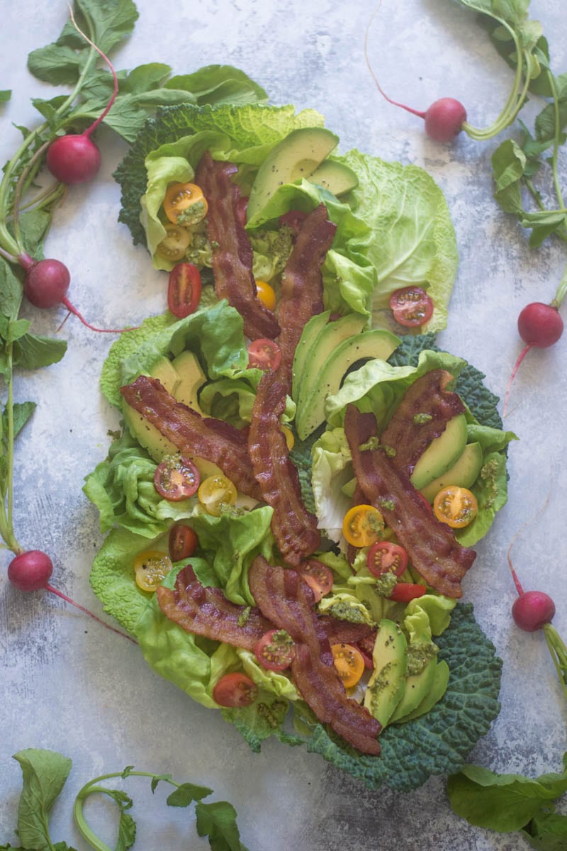 Bacon, Lettuce, Tomato, & Avocado Cabbage Wraps Sarcastic Cooking