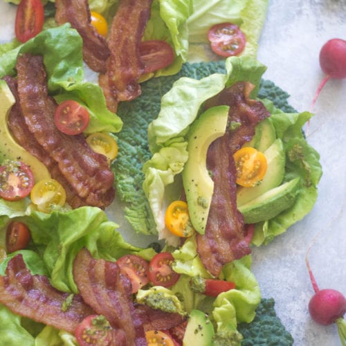 Bacon, Lettuce, Tomato, & Avocado Cabbage Wraps Sarcastic Cooking