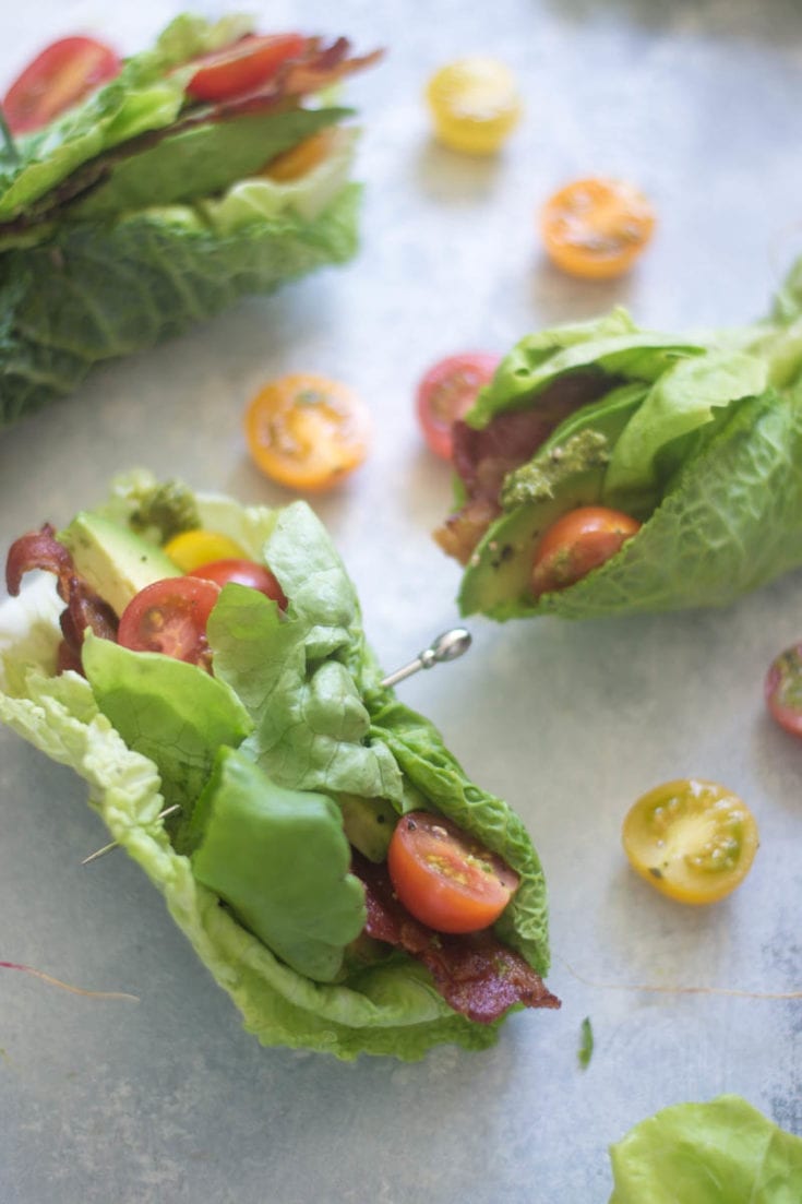 Bacon, Lettuce, Tomato, & Avocado Cabbage Wraps Sarcastic Cooking