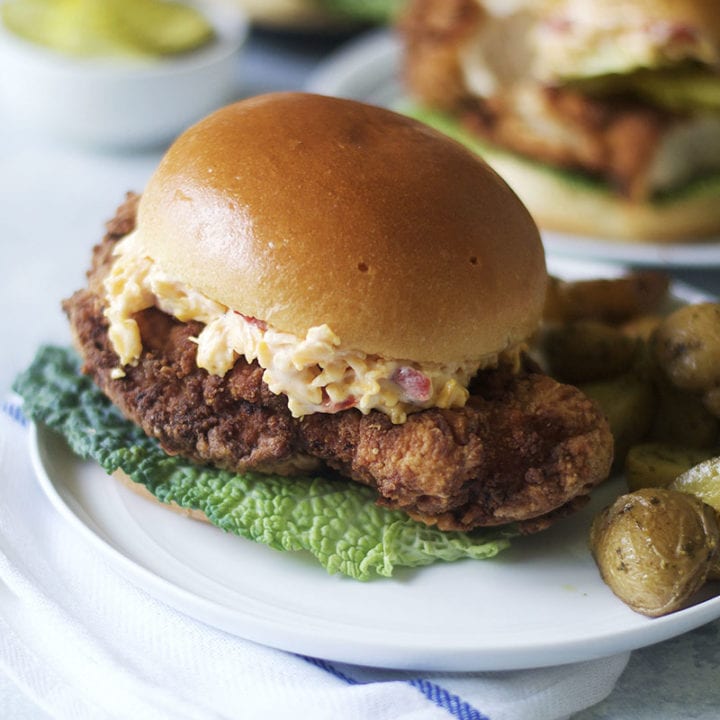Fried Chicken and Pimento Cheese Sandwich Sarcastic Cooking