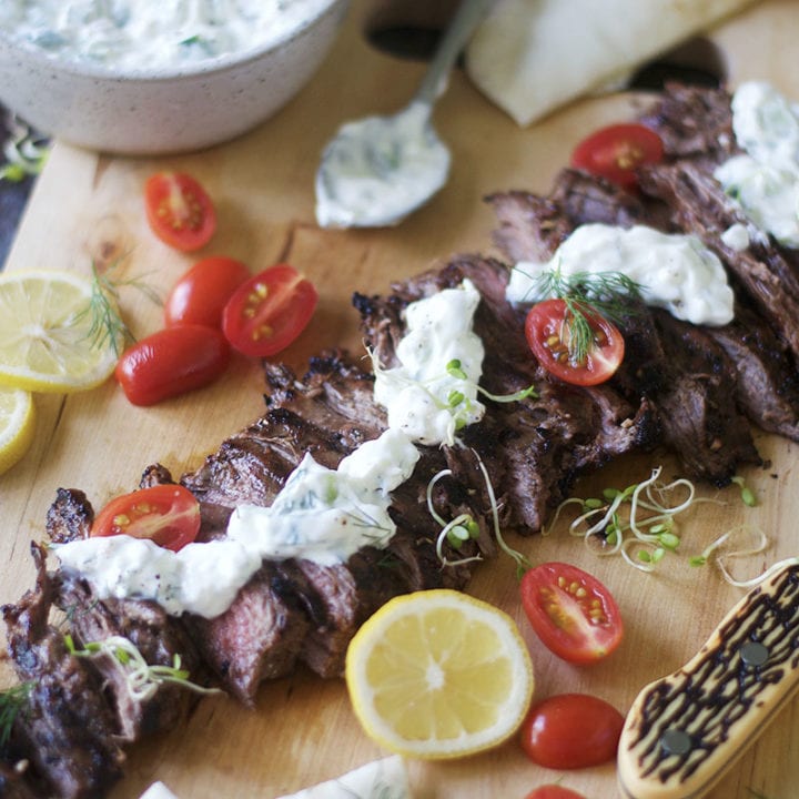 Greek Grilled Skirt Steak Sarcastic Cooking