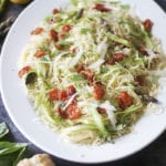 Roasted Tomato and Shaved Asparagus Capellini