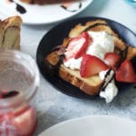 Strawberry and Whipped Cream Nutella Babka Toast