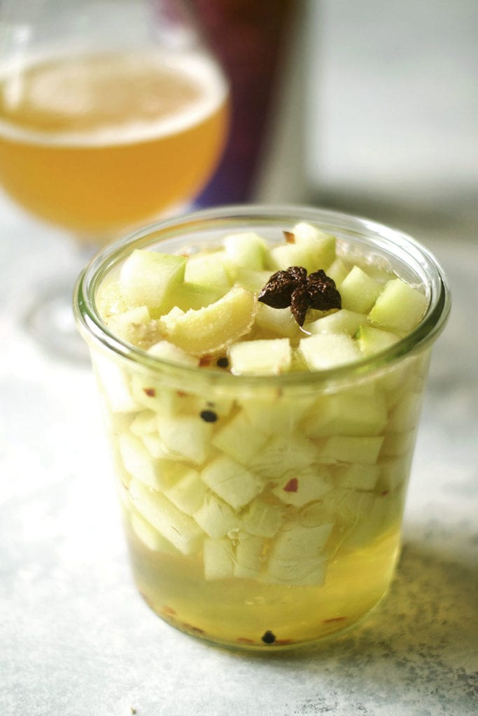 IPA Pickled Watermelon Rind - Sarcastic Cooking