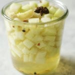 IPA Pickled Watermelon Rind with Ginger, Star Anise, and Peppers