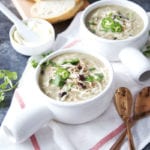 Slow Cooker Creamy Chicken and Roasted Green Pepper Chili