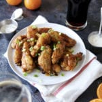 Orange, Ginger, and Porter Glazed Baked Buffalo Wings