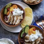 Greek Chicken Cauliflower Rice Bowls