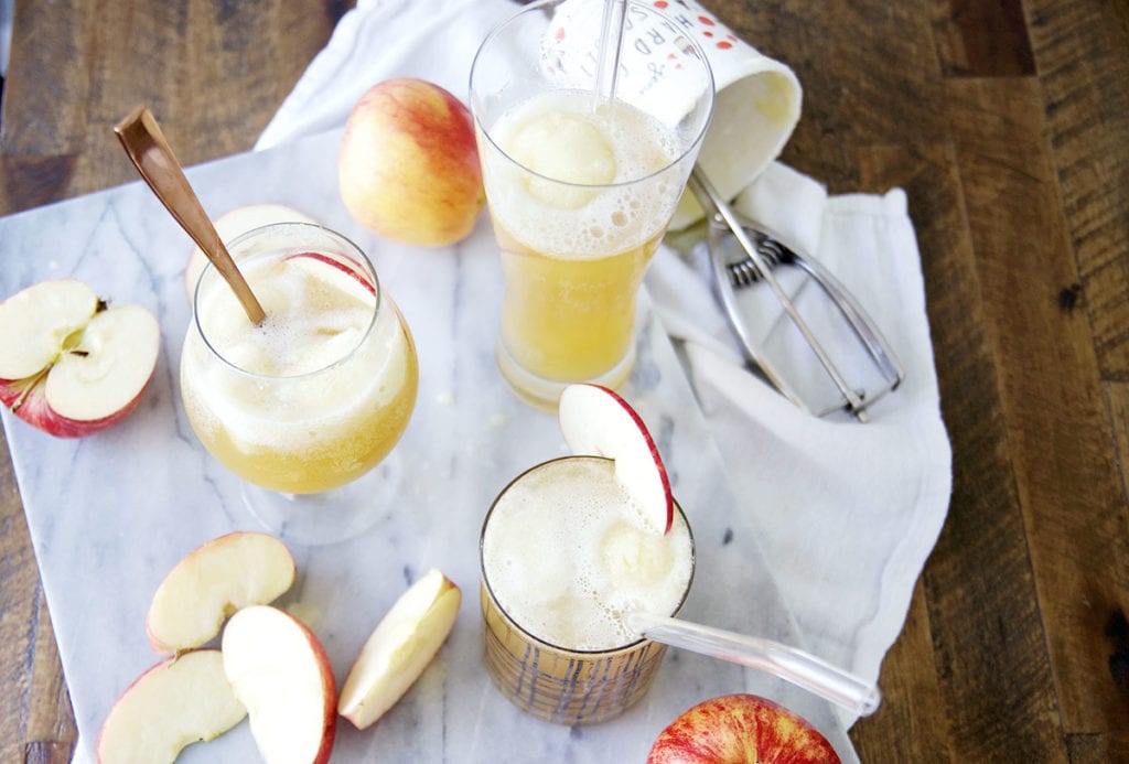 Hard Cider Sorbet Floats Sarcastic Cooking