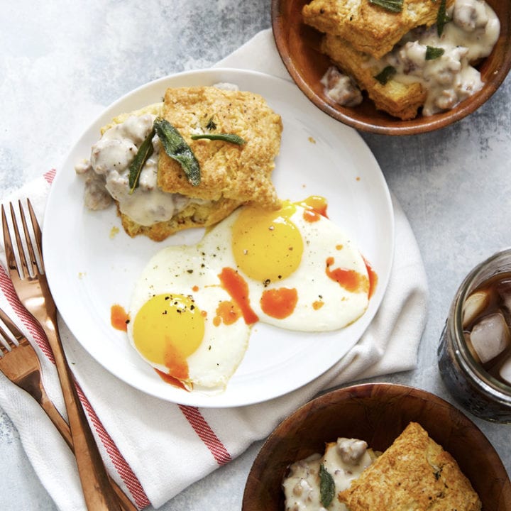 Herb Biscuits and Fried Sage Gravy Sarcastic Cooking