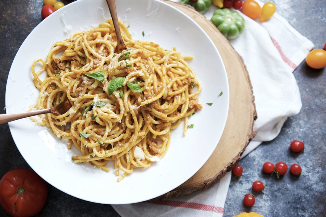 Pumpkin Chorizo Bolognese - Sarcastic Cooking