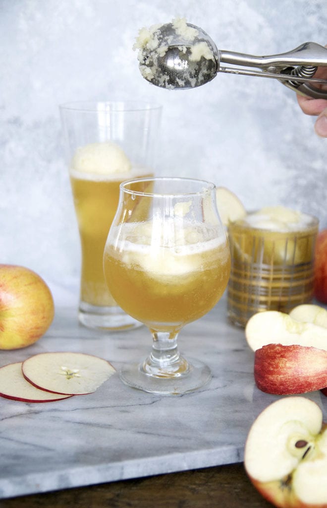 Hard Cider Sorbet Floats Sarcastic Cooking