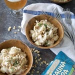 One Pot Chicken and Shells with Honey IPA Cream Sauce and Macadamia Nuts