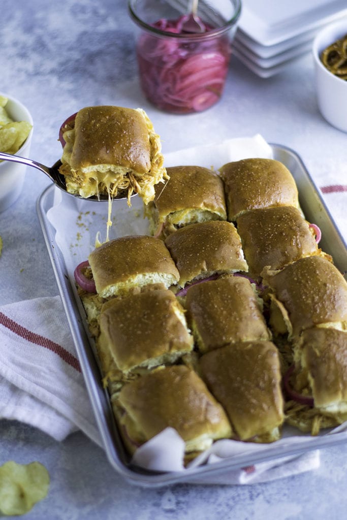 BBQ Pineapple Chicken Sliders with Pickled Red Onions Sarcastic Cooking