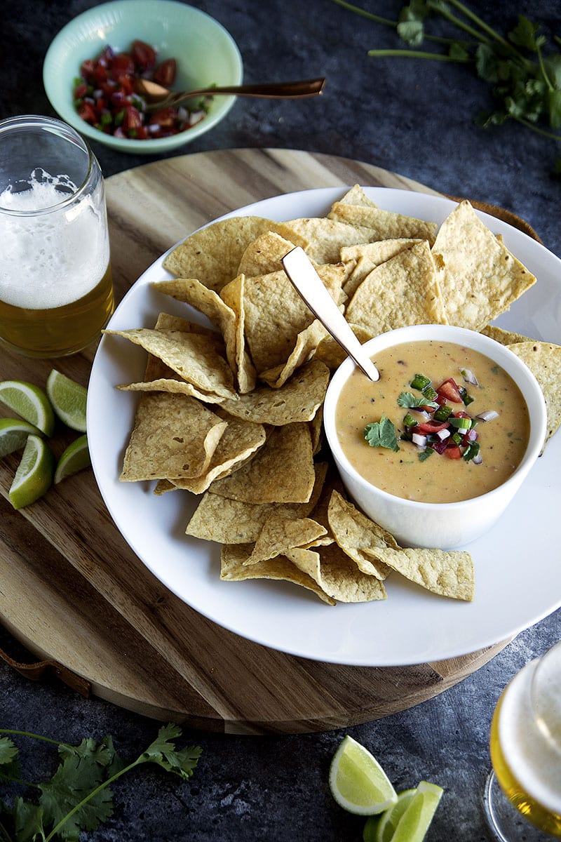 last minute labor day recipe ideas - lazy girl queso dip