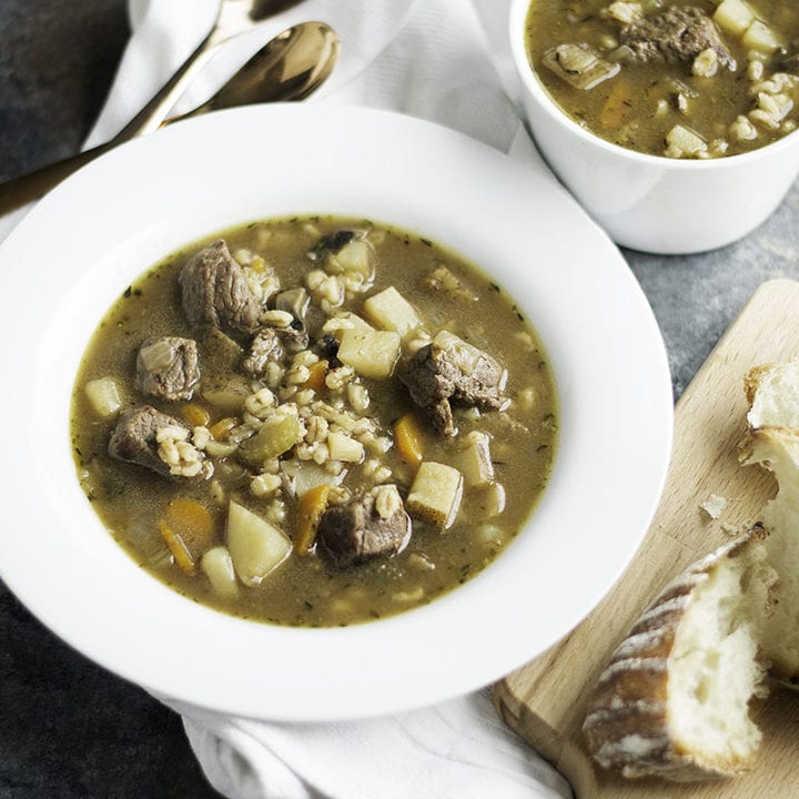 Pressure Cooker Beef and Barley Soup