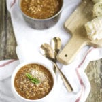 Roasted Eggplant, Tomato, and Couscous Soup