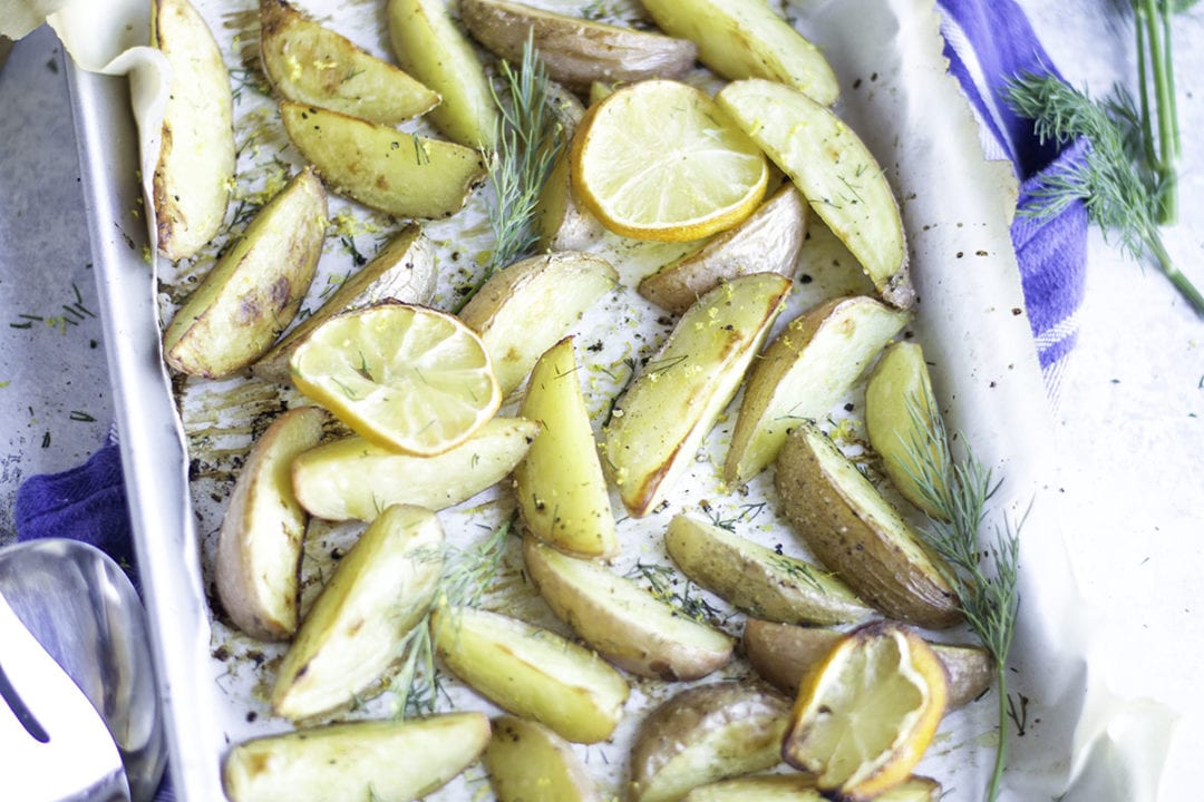 Lemon Dill Roasted Red Potatoes 