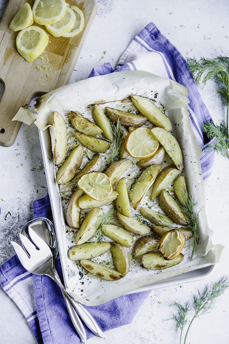 Roasted Lemon and Dill Red Potatoes