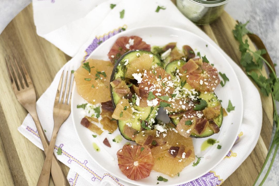 avocado, bacon, and citrus salad