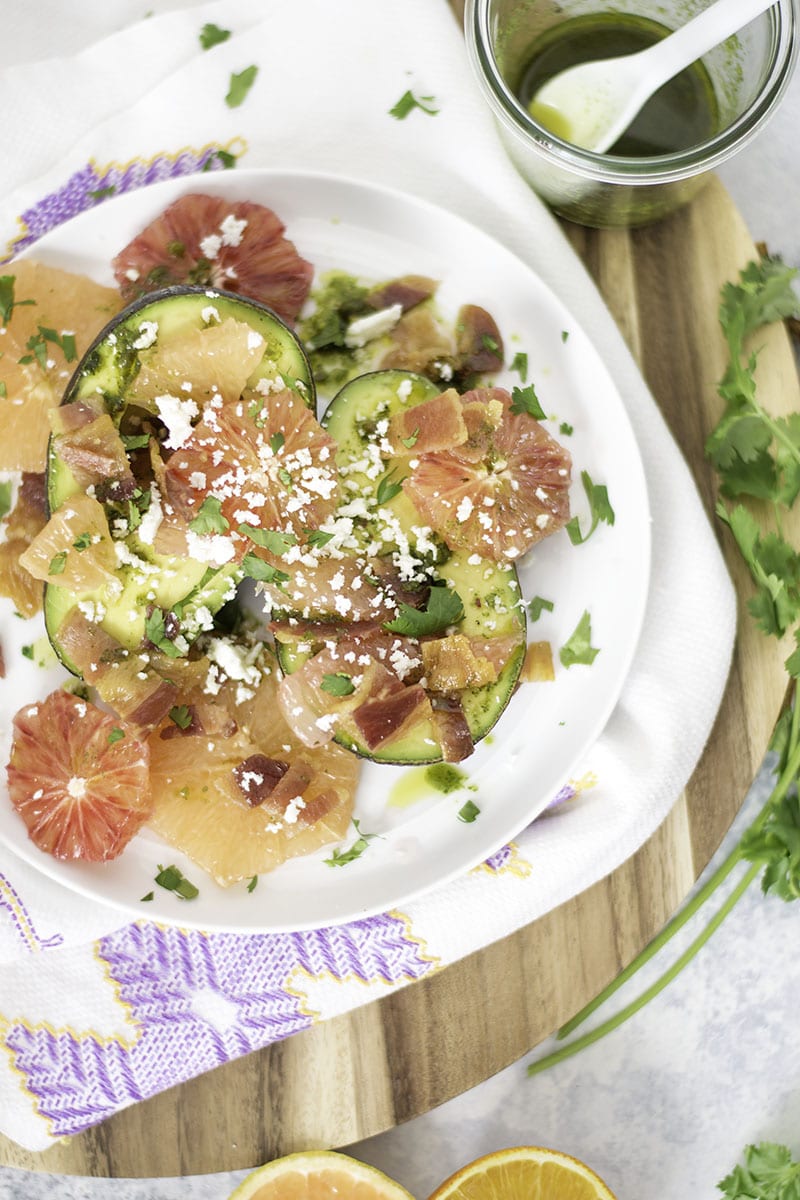 avocado, bacon, and citrus salad