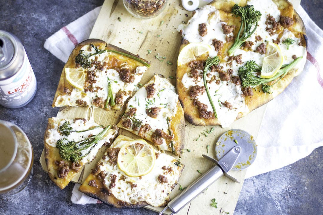 chorizo flatbread pizzas