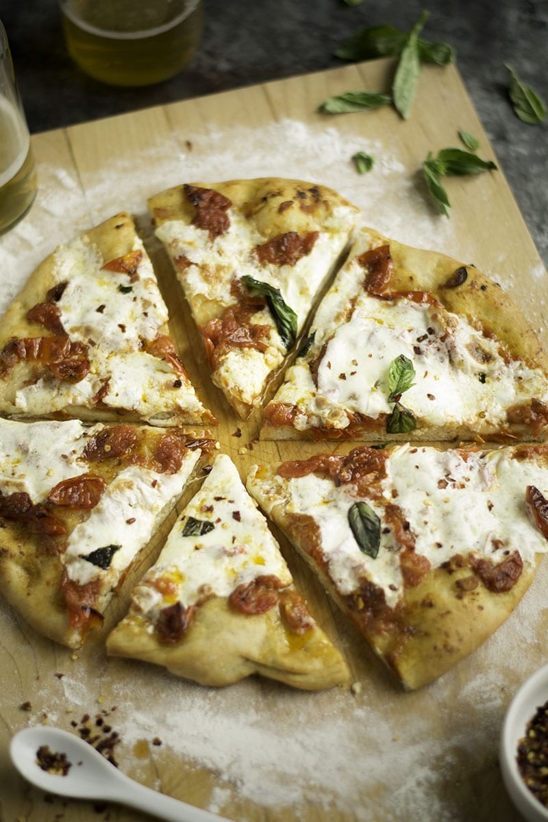 Tomato Garlic Butter Pizza - Sarcastic Cooking