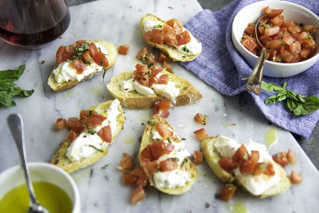 Burrata bruschetta - Sarcastic Cooking