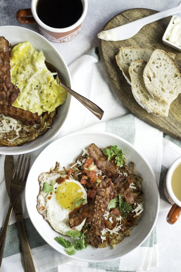 Crispy Hash Brown Breakfast Bowls Sarcastic Cooking
