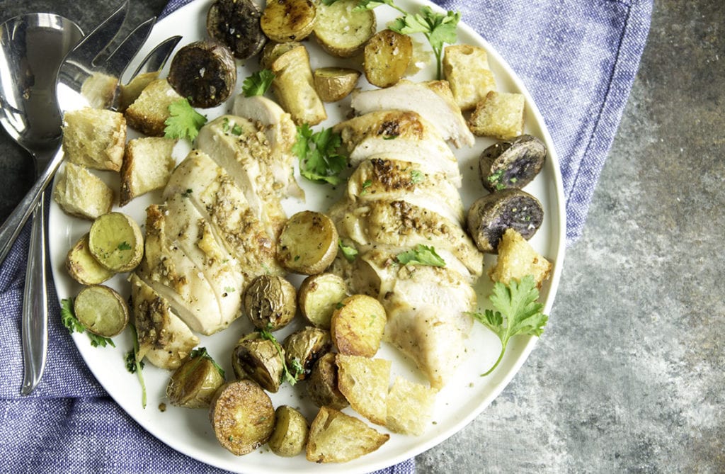 Anchovy Garlic Butter Roasted Chicken and Potatoes Sarcastic Cooking