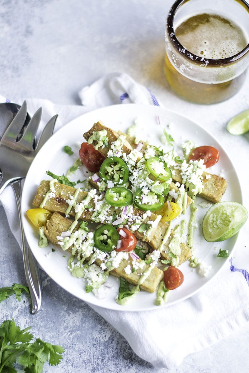 Masa Fries with Spicy Avocado Crema - Sarcastic Cooking