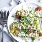 Masa Fries with Spicy Avocado Crema