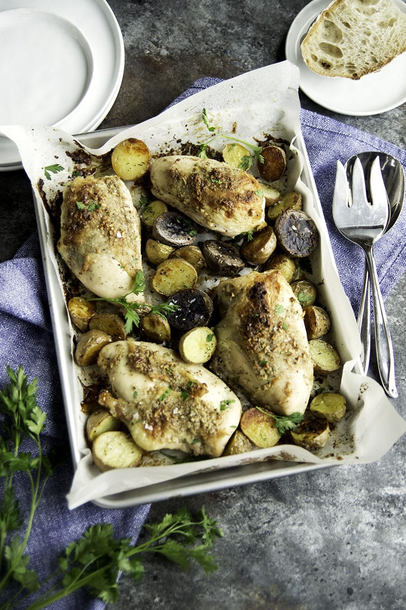 Roasted Anchovy Garlic Butter Chicken - Sarcastic Cooking